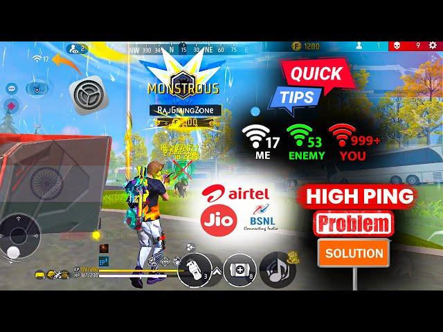 High Ping Problem Free Fire | How To Solve Network Problem in Free Fire | 999+ Network Free Fire