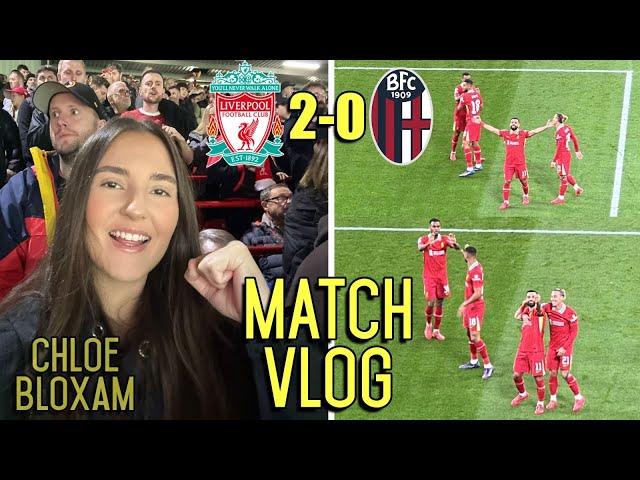 MO SALAH SCORES A BEAUTY IN LFC WIN AT ANFIELD! | Liverpool 2-0 Bologna | Match Vlog