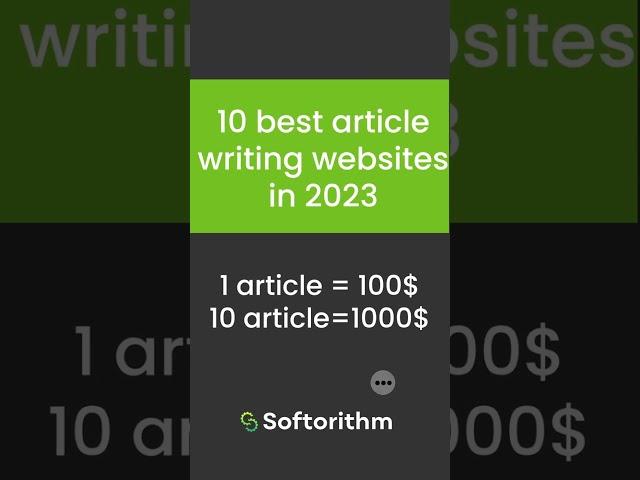 10 best article writing websites in 2023 | Earn $100 per article | Make money online