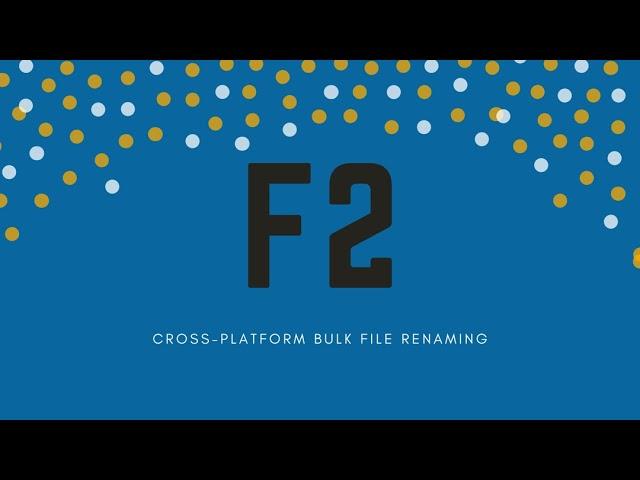 GitHub - ayoisaiah/f2: F2 is a cross-platform command-line tool for batch renaming files and dire...