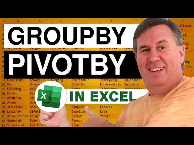 Excel - First Look at Amazing GroupBy PivotBy PercentOf Functions in Excel - Episode 2633