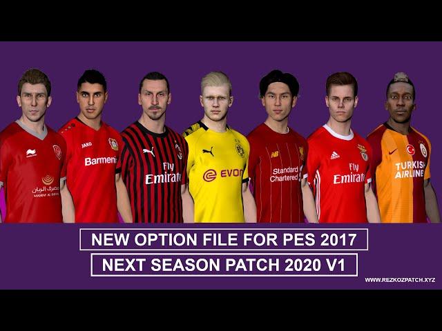 PES 2017 | Option File For Next Season Patch 2020 V1 #01-02-2020