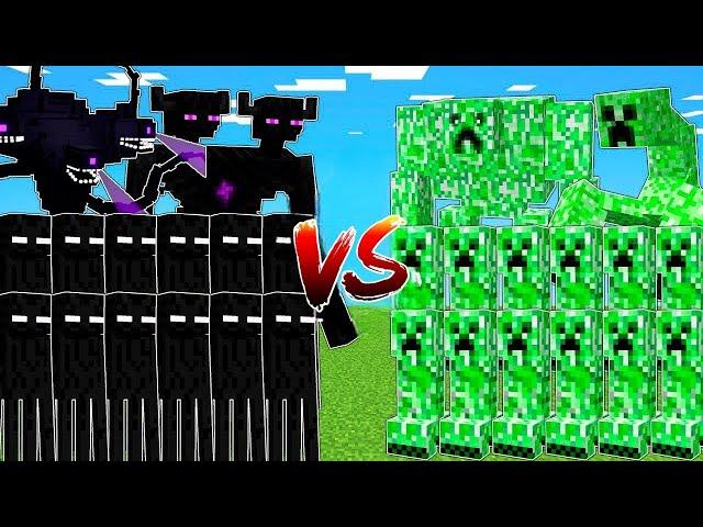 CREEPER vs ENDERMAN Army !