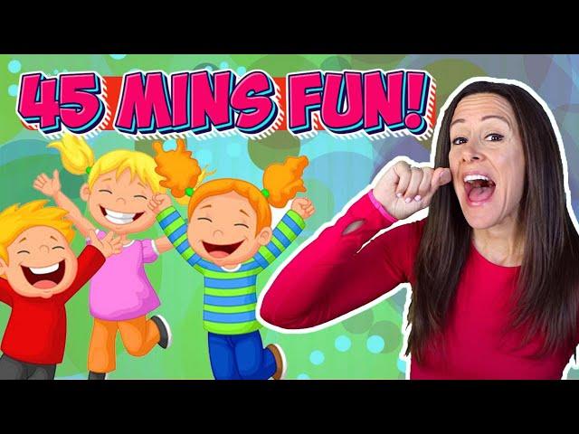 Dancing Learning Songs for Kids, Children and Toddlers.Phonics | 45 Minutes Compilation Patty Shukla