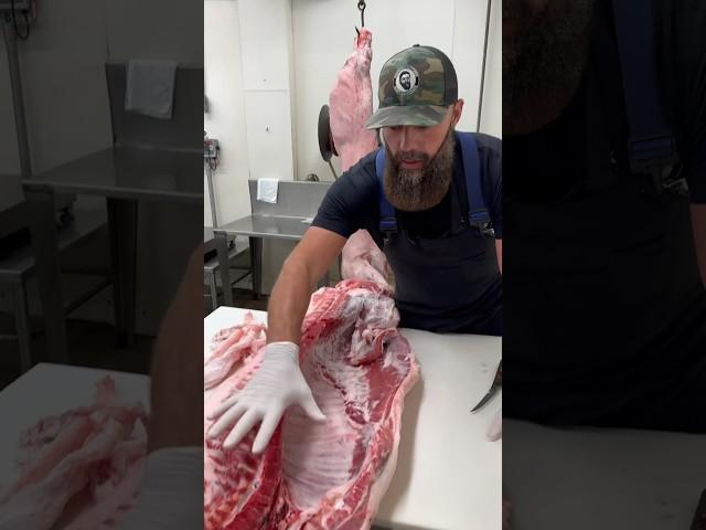 Half of a pig  #shorts #youtubeshorts #pork #pig #hog #butcher #butchering #thebeardedbutchers