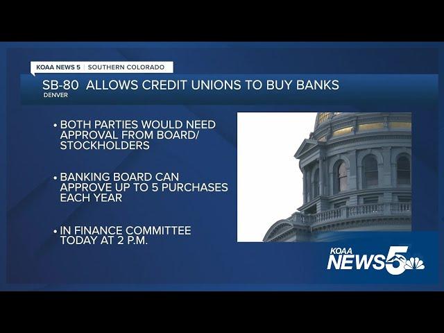 Bill would allow credit unions to buy banks in Colorado