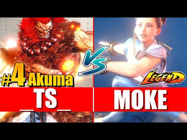 SF6 ️ _ts_ (Akuma) vs Moke (Chun Li) ️ - Street fighter 6