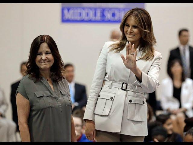 First Lady Melania Trump and Second Lady Karen Pence Visit to Fort Bragg  April 15 2019