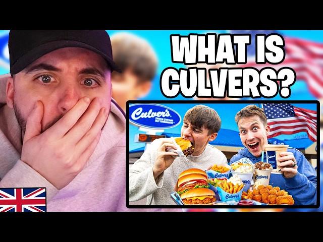 Brit Reacts to Two Brits try Culvers in America for the first time!