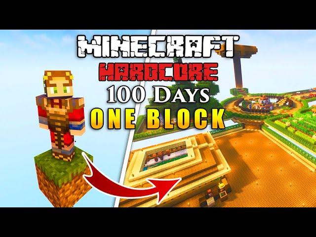 I Survived 100 Days IN ONE BLOCK SKYBLOCK in Minecraft Hardcore!