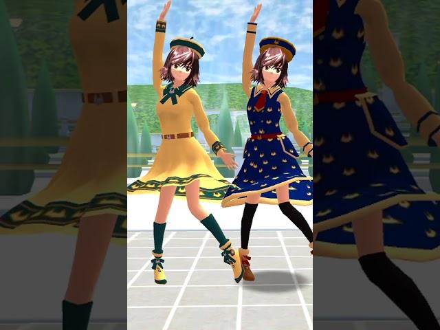 Rina and her twin sister dance trend #sakura #sakuraschoolsimulator