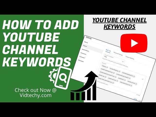 how to add keywords in youtube channel