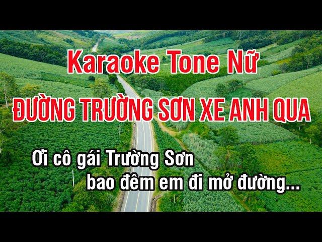 Đường Trường Sơn Xe Anh Qua Karaoke  Nhạc Sống Hay Tone Nữ (Đô Thứ) ► Karaoke Lê Thiết