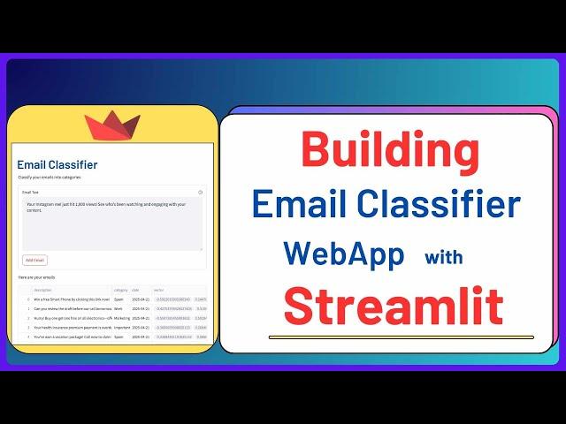 Building a Web App using Streamlit for the Email Classifier Neural Network | Part 9