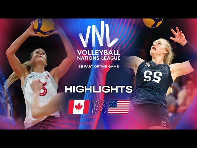  CAN vs.  USA - Highlights | Week 2 | Women's VNL 2024