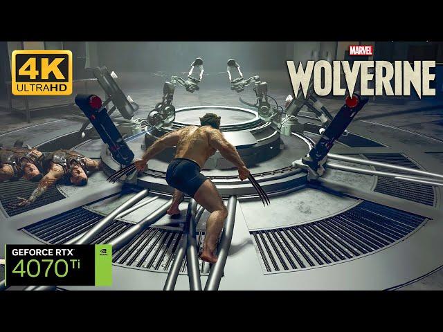 Marvels Wolverine Weapon X Gameplay - Escape From X Facility Full Brutal - 4K Ultra HD Gameplay