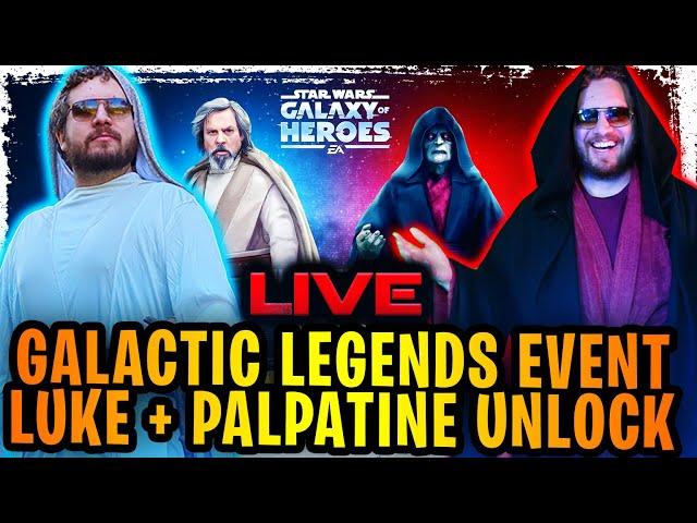 Galactic Legends Sith Eternal Emperor Palpatine UNLOCKED + Jedi Luke Tiers 1-3