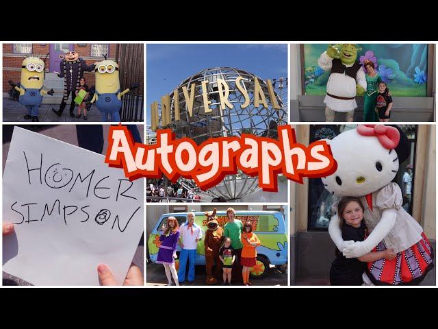 Character Autographs at Universal Studios Hollywood + Meets