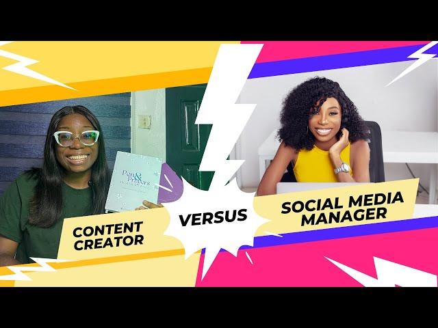 Content Creator vs Social Media Manager