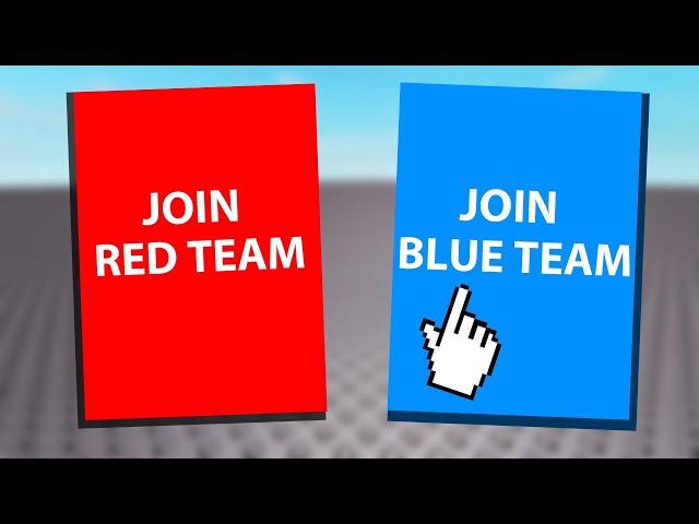 How to make a TEAM CHANGE GUI in ROBLOX STUDIO