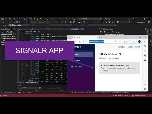 SignalR and Blazor Server App using Visual Studio 2022(Getting Started)