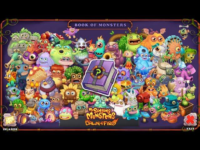 FAN MADE BOOK OF MONSTERS DAWN OF FIRE | BABY vs ADULT - My Singing Monsters Dof Continent Island