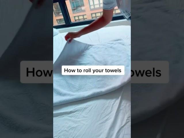  How To Roll Your Towels | Hotel Vibes At Home #shorts