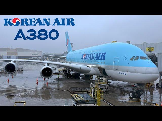  Los Angeles LAX  to  Seoul ICN   Korean Air Airbus A380 !  [FULL FLIGHT REPORT]  Polar route