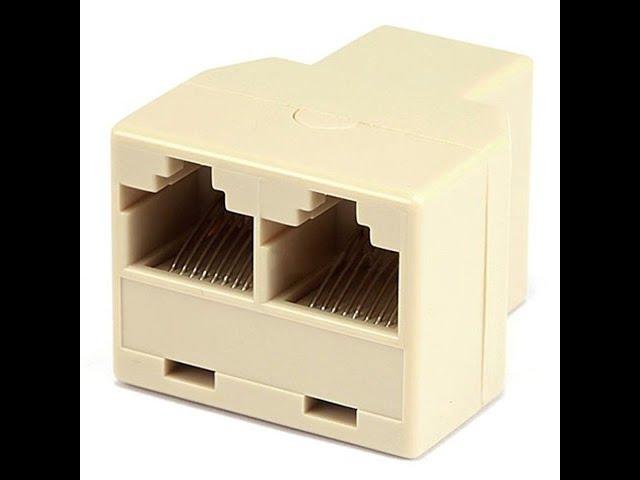 50X 2 Way 6P4C RJ11 Telephone Phone Line Modular Jack Splitter Female T Adapter