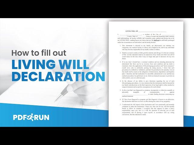 How to Fill Out Living Will Declaration Online | PDFRun