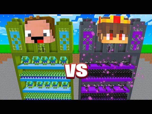 Billy ZOMBIE vs Semlaki ENDERMAN Tempel Untergrund Basis in Minecraft!