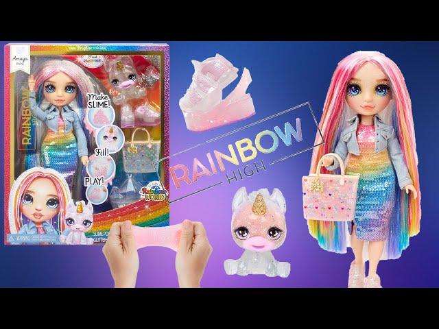 Набор со Слаймом и Куклой Амайя Рейн Rainbow High Slime Kit Обзор-Распаковка