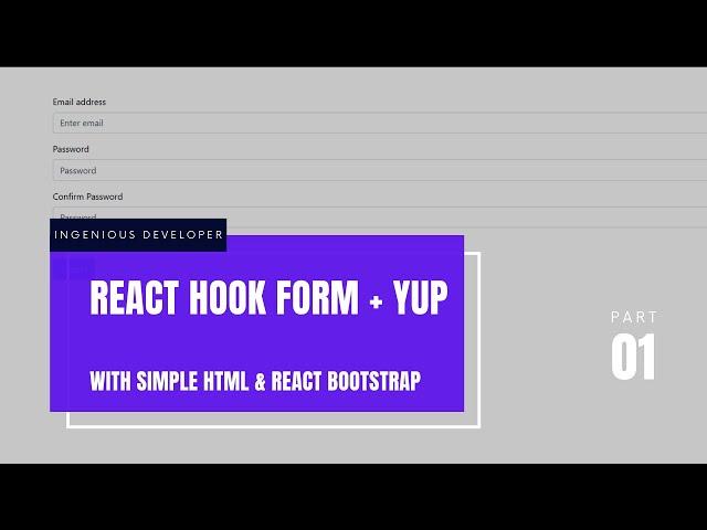 React Hook Form + Yup in simple HTML and React Bootstrap #reactjs #form #website #validation #HTML