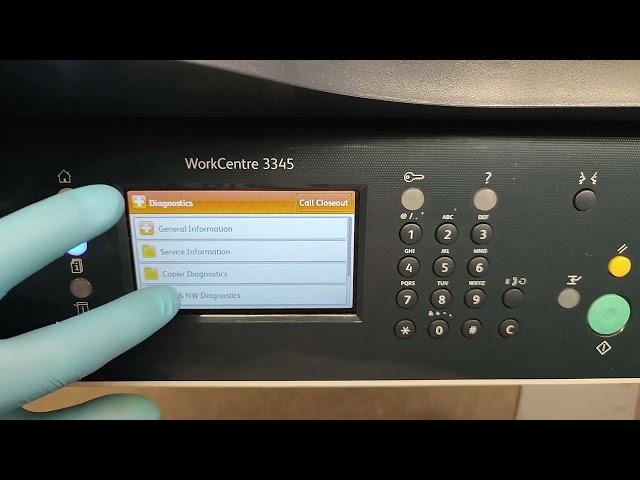 HOW TO RESET FUSER, PICKUP ROLLER, RETARD ROLLER, ADF ROLLER, TRANSFER COUNTERS ON XEROX 3335, 3345