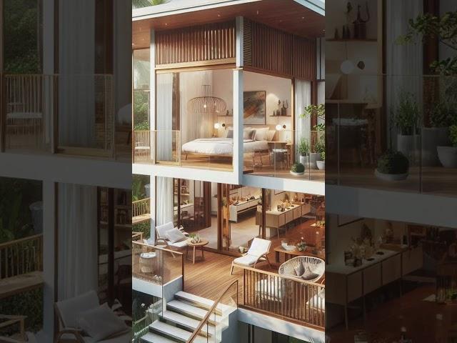 Rumah Tropis dua Lantai yang Nyaman dengan Desain Modern #desainminimalis #rumahtropis #rumahkayu