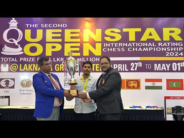 6th Seed Nikhil M wins the Second Queenstar International Open 2024