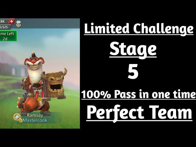 Lords Mobile Limited Challenge Crazy Chef Stage 5|Mastercook Limited Challenge Stage 5