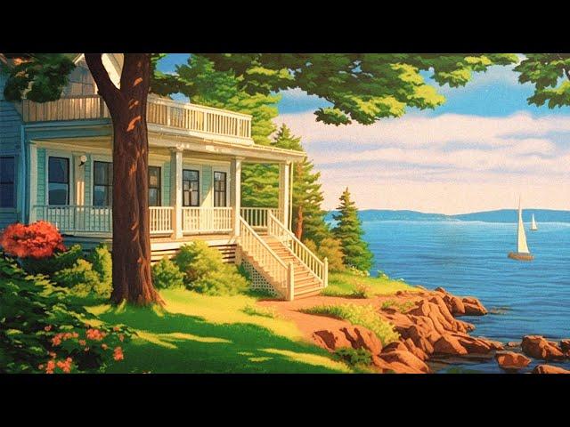 it's summer in the 50's with oldies playing in another room