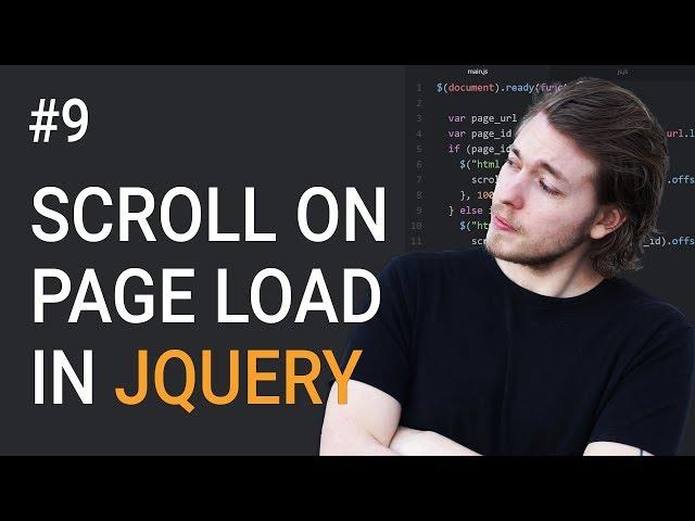 9: Animated scroll to a section on page load - Learn jQuery front-end programming