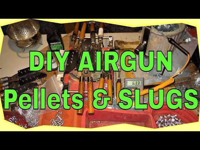 Air Rifle Pellets Slugs Part 2 Homemade DIY QUICK Demo How To Lead Casting #noebulletmolds 10% off !