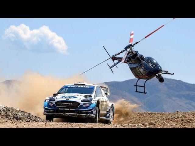 Helicopter almost hit a Safari rally racing car | dangerous moments in WRC 2021 in Kenya