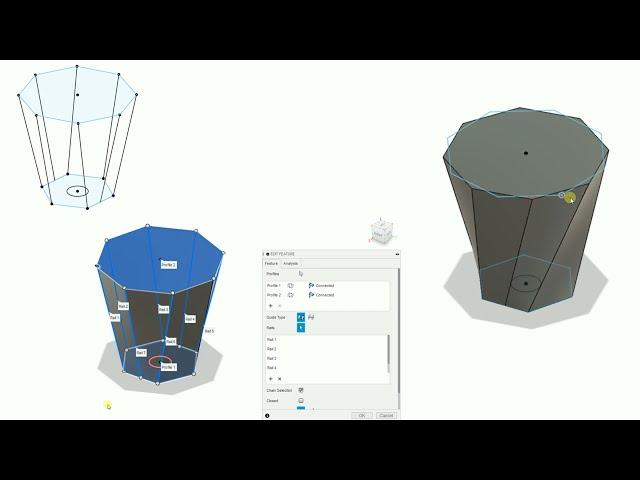 Fusion 360 Polygon Lampshade using Loft - The easy way!