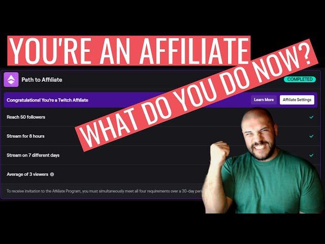 SETTING UP YOUR STREAM: Affiliate Setup