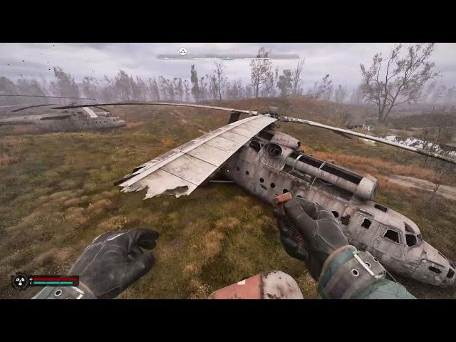 S.T.A.L.K.E.R. 2 - Нужно прыгать по движущимся лопостям вертолета что бы достать тайник