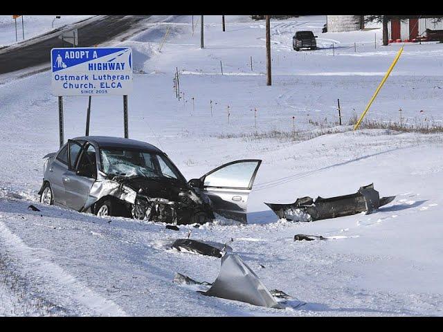 Гололёд, первый снег Жесткие аварии зимой Ice, first snow Severe accidents in winter