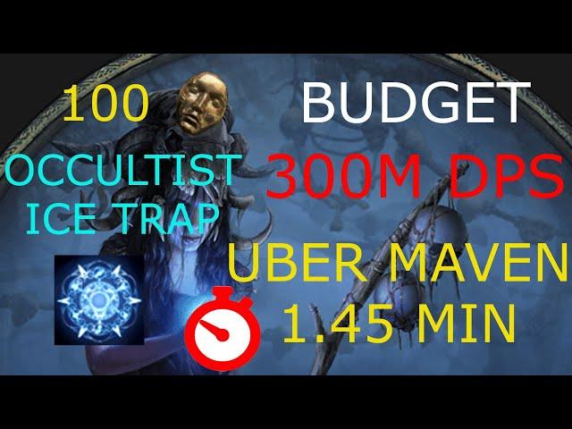 POE 3.24 Ice Trap Uber Maven / Almost One Shot With BUDGET Build