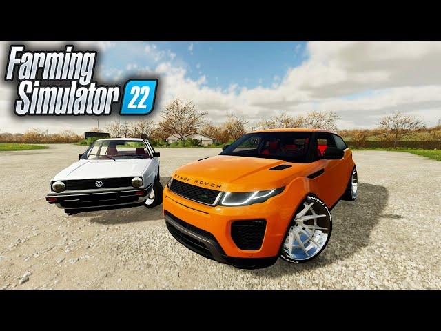 RANGE ROVER EVOQUE - VOLKSWAGEN GOLF GL - Farming Simulator 22 Mods #4 | Radex