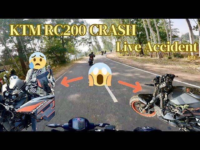 SUNDAY RIDE DAY 1 | KTM RC 200 CRASH | LIVE CRASH