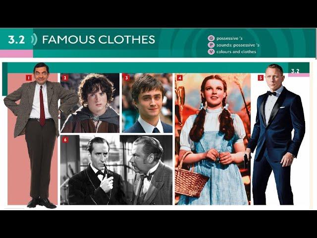 FAMOUS CLOTHES |Unit 3 | 3.2 FAMOUS CLOTHES | things| English | Speakout starter