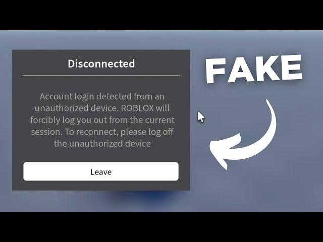 I Made a Fake Warning to Scare Roblox Players